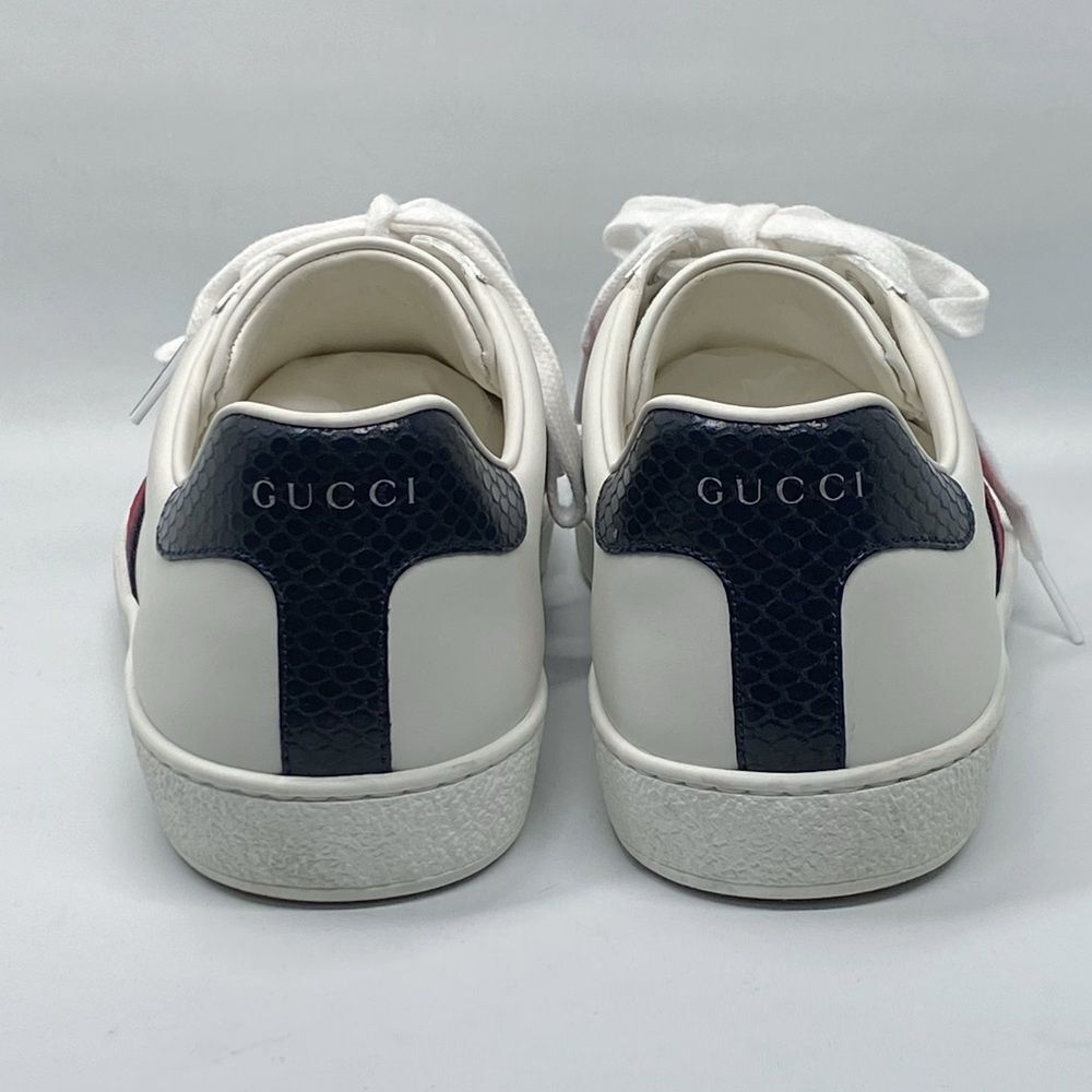 Gucci New Ace Leather Sneakers size 8.5/us size 9.5 - Picture 6 of 12